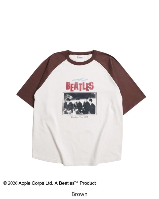 The Beatles ビートルズ ツアーラグランTee / 半袖Tシャツ Brown