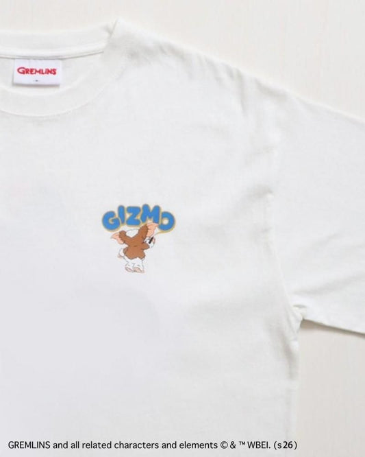 GREMLINS グレムリン ギズモ サガラ刺繍ロゴTee / 半袖Tシャツ White
