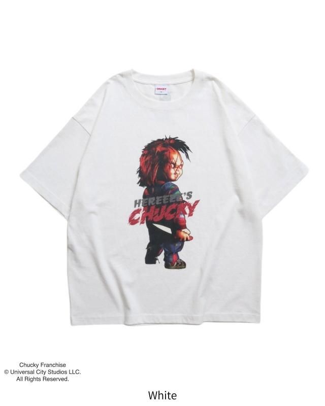 CHUCKY チャッキー BIGプリントTee 半袖Tシャツ チャイルド・プレイ White