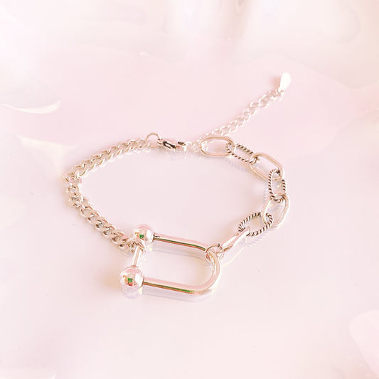 Purple Cream Chain Bracelet P1041