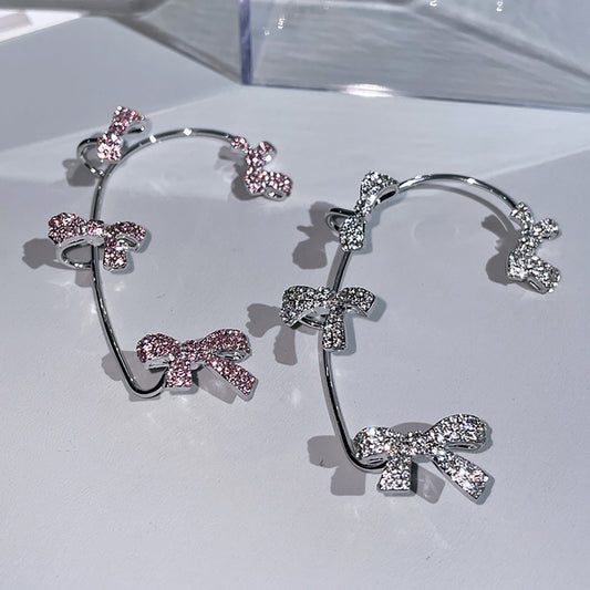 Purple Cream Petite Ribbon Ear Cuff P916