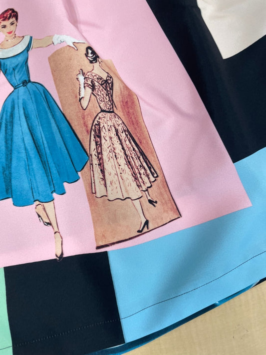 doll up oops 50sプリント ロングスカート