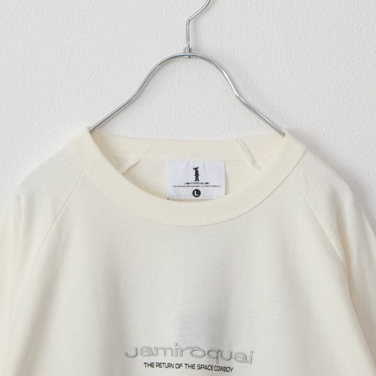 Jamiroquai Raglan Long T-Shirt in Off White