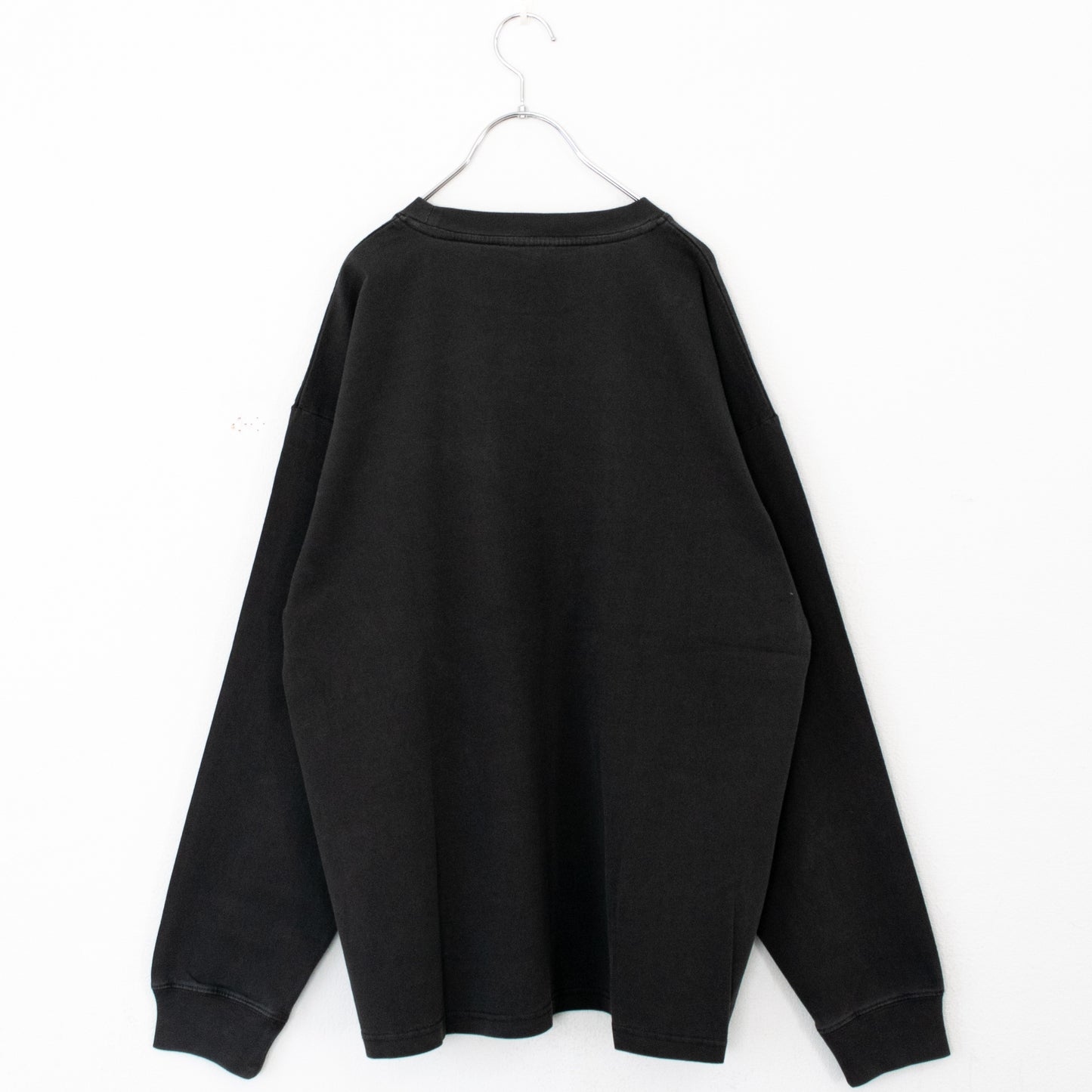 THE BEATLES Pigment Logo Long T-Shirt, Charcoal