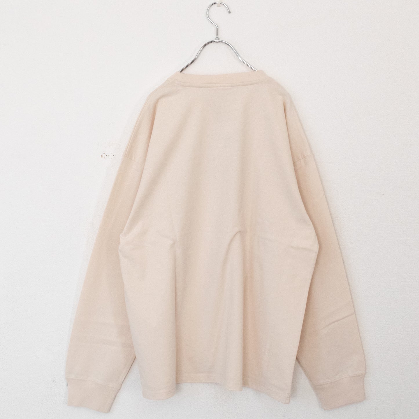 THE BEATLES Pigment Logo Long T-Shirt in WHITE