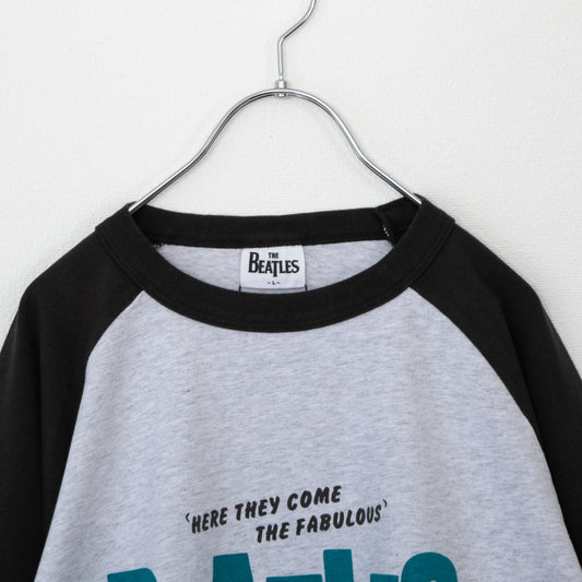 THE BEATLES ビートルズ フォト ラグラン ロンT B