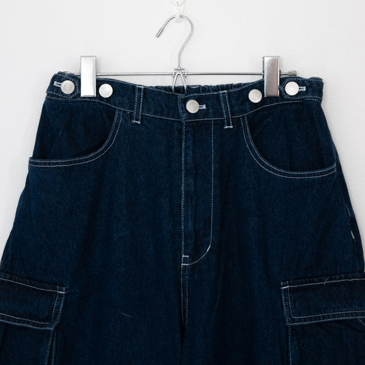 VISION STREET WEAR SKATER PANTS ワイドデニムパンツ NAVY