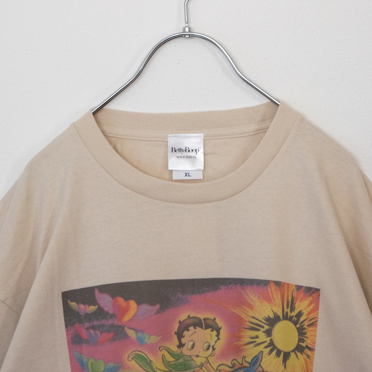 BETTY BOOP ベティちゃん Tシャツ ユニコーン BT1102 BEIGE