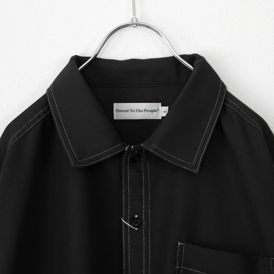 DOG フライングドッグ 袖 刺繍 長袖シャツ CHARCOAL