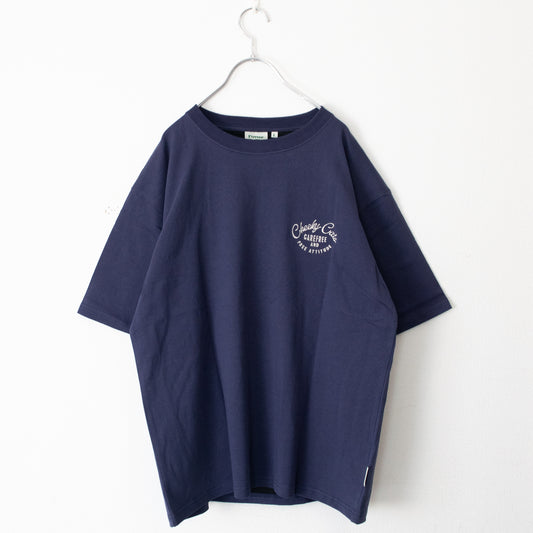 POWER TO THE PEOPLE チルネコ 刺繍 Tシャツ NAVY
