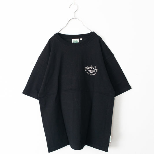 POWER TO THE PEOPLE チルネコ 刺繍 Tシャツ BLACK