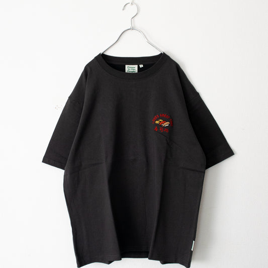 POWER TO THE PEOPLE JAPAN Series 寿司 BACK刺繍 半袖 Tシャツ CHARCOAL