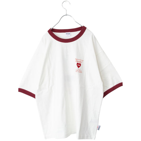 PEZ ハートポスタープリント Tシャツ WHITE/RED