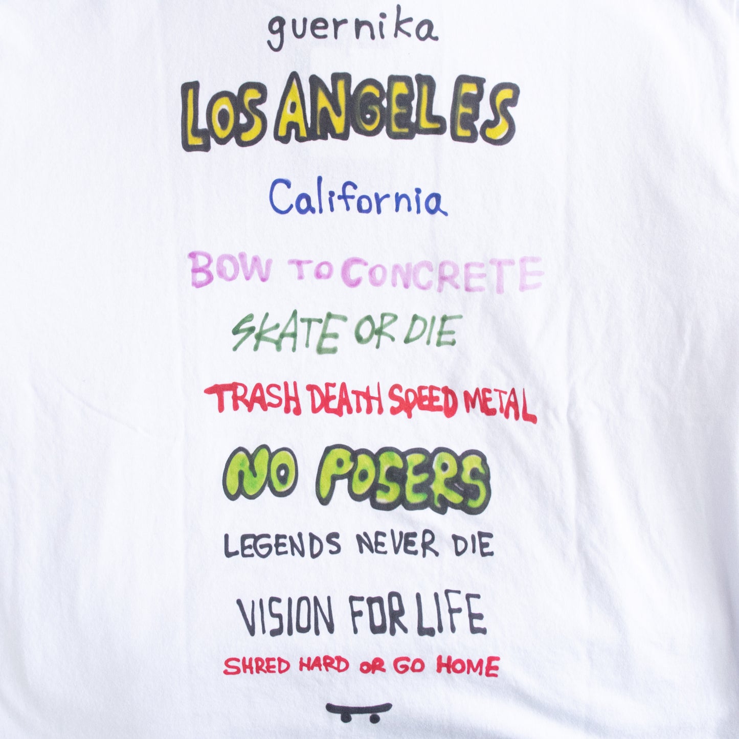 VISION STREET WEAR guernika GHOST-SKATER Tシャツ WHITE