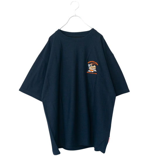 POWER TO THE PEOPLE JAPAN Series 梨地 RAMEN 刺繍 Tシャツ NAVY