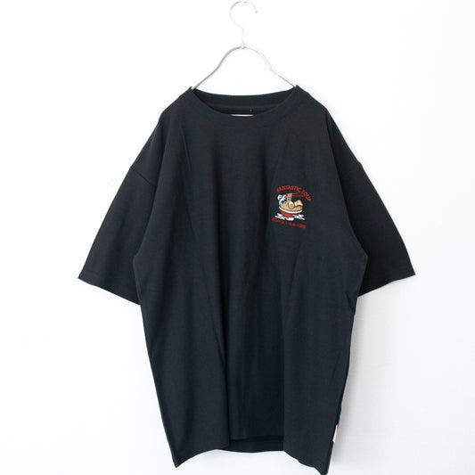POWER TO THE PEOPLE JAPAN Series 梨地 RAMEN 刺繍 Tシャツ BLACK