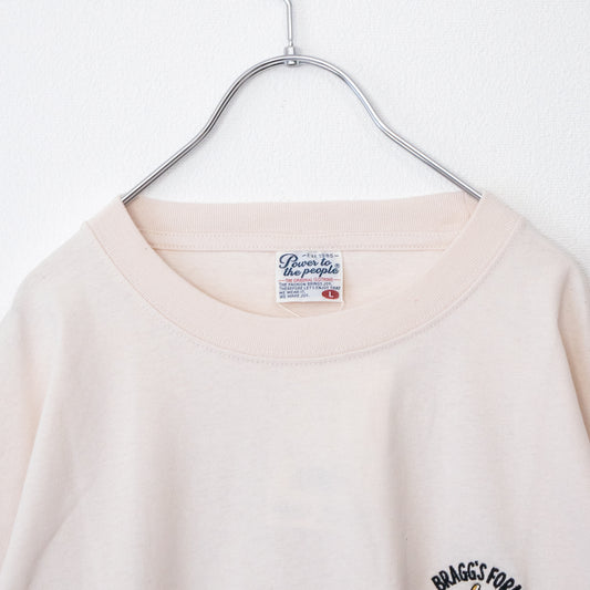 POWER TO THE PEOPLE ワンポイント TIGER 刺繍 Tシャツ WHITE