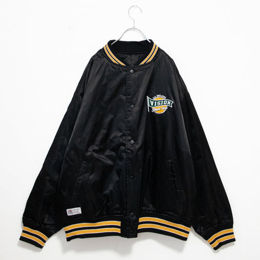 VISION STREET WEAR リバーシブル中綿サテンブルゾン BLACK