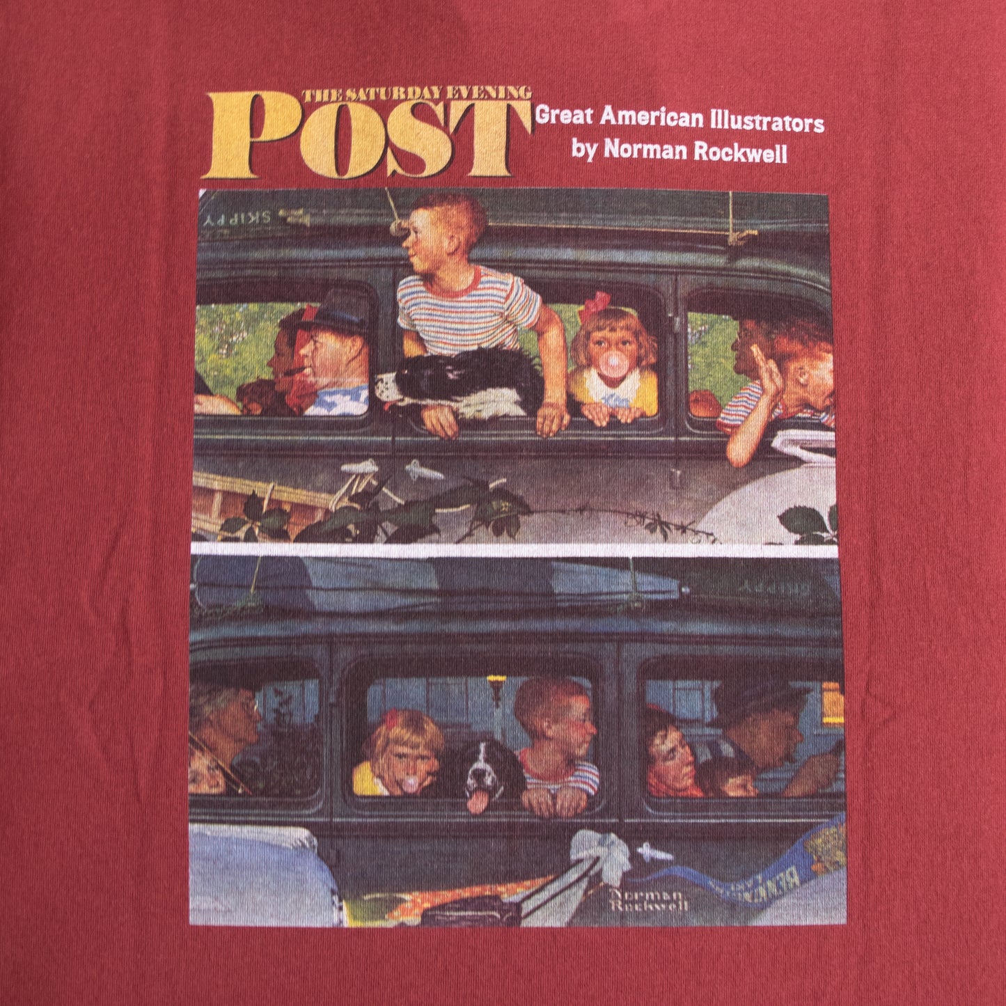 POST Going&coming プリント Tシャツ WINE