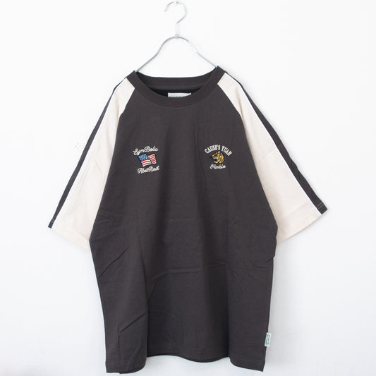 POWER TO THE PEOPLE タイガー刺繍 スカジャンTシャツ CHARCOAL