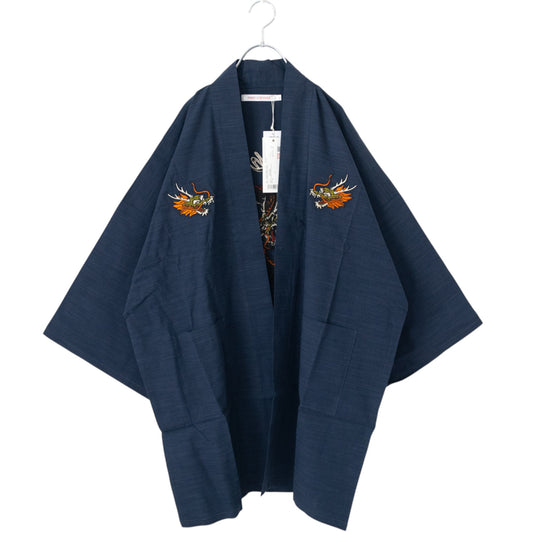 POWER TO THE PEOPLE JAPAN Series Embroidered Happi Dragon NAVY