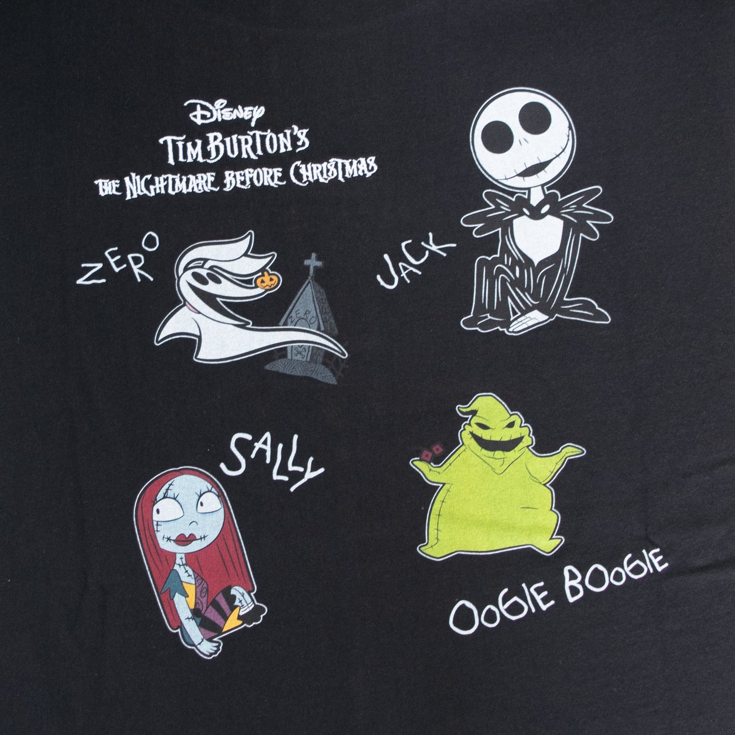 ナイトメアー・ビフォア・クリスマス Multi Illust Tシャツ BLACK