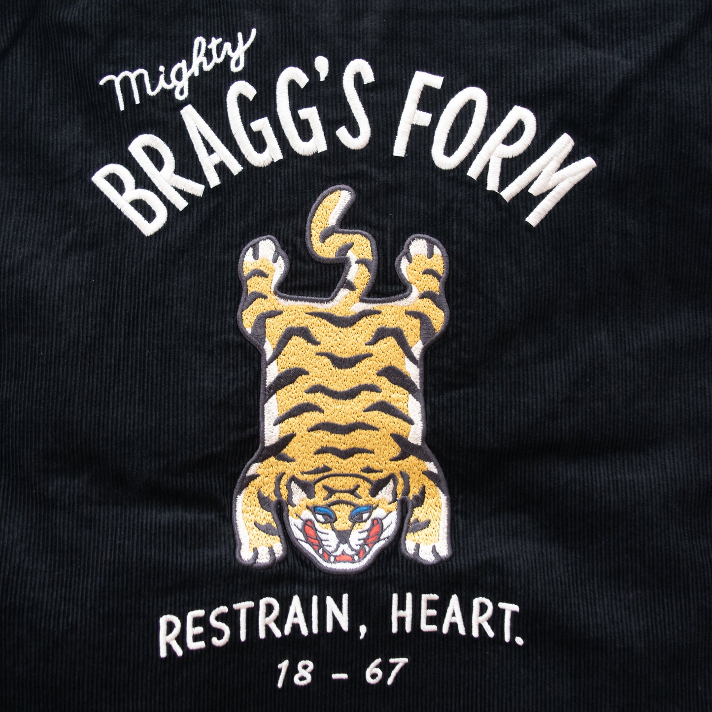 POWER TO THE PEOPLE Tiger Corduroy Jacket BLACK