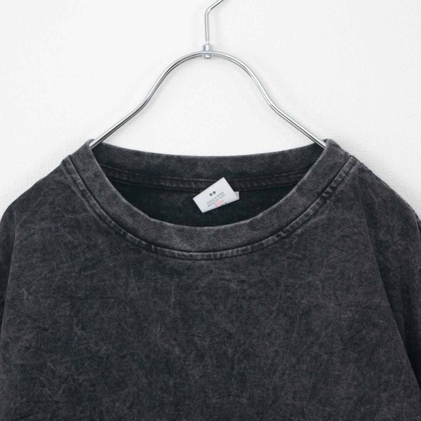 ピグメントダイ 無地 Tシャツ BLACK GRAY