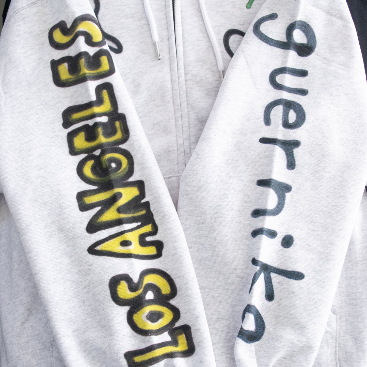 VISION STREET WEAR guernika All-Print Zip Hoodie in GRAY
