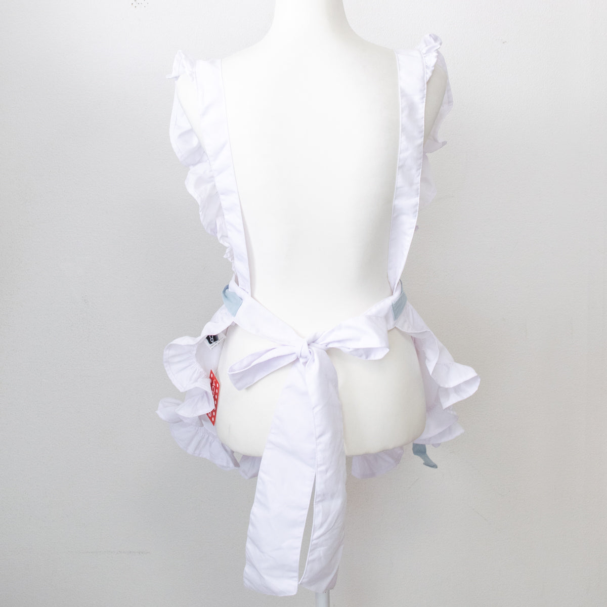 ACDC RAG Dot Cat Ruffle Apron WHITE Pastel Blue