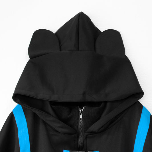 ACDC RAG CYBER PUNK 渦雷 ジャケット 半袖ver NEON BLUE BLACK