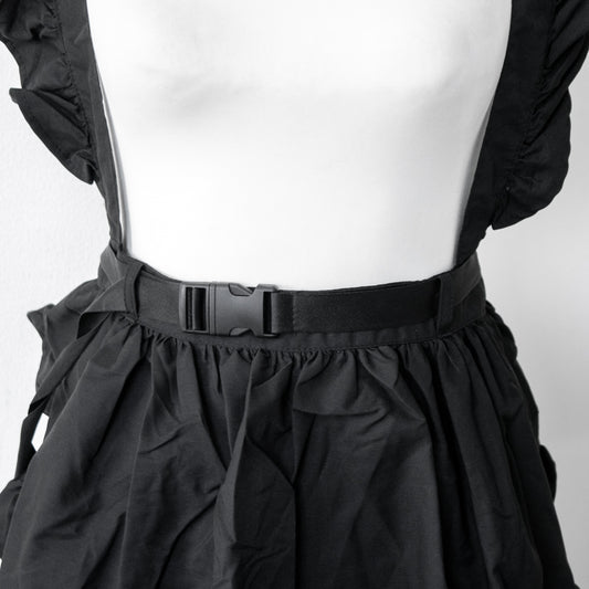 ACDC RAG ruffle apron BLACK