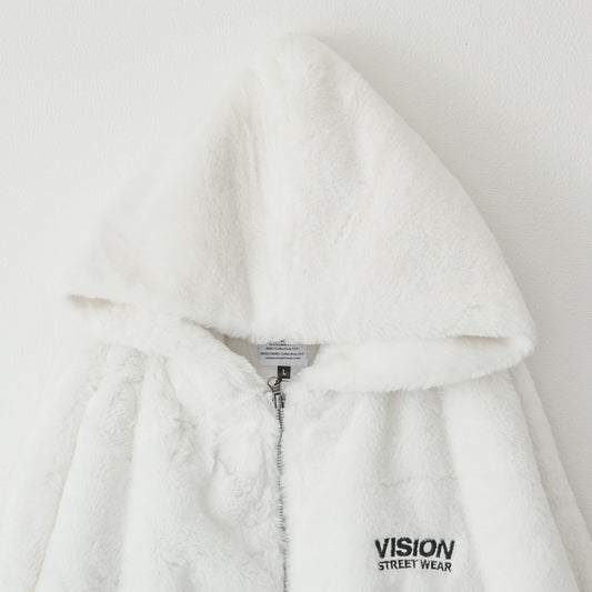 VISION STREET WEAR フードファーブルゾン WHITE