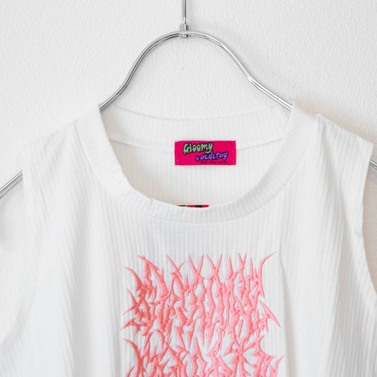 ACDC RAG パステル グルーミー ノースリーブトップ WHITE