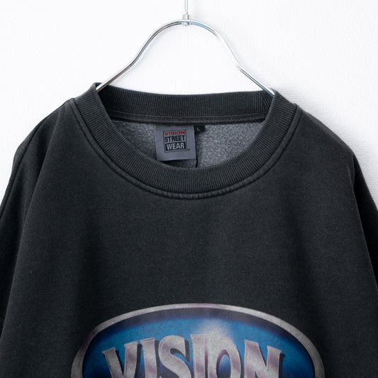 VISION STREET WEAR ピグメントメタルサークルトレーナー CHARCOAL