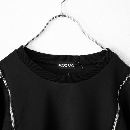 ACDC RAG 渦雷 CYBER PUNK ZIP スウェットトップ BLACK