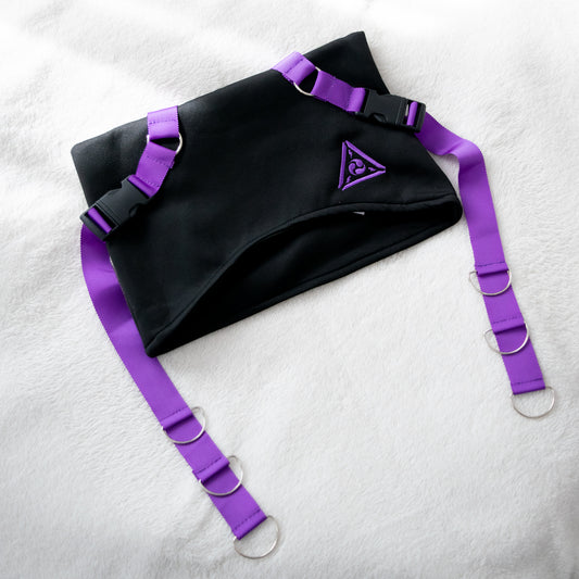 ACDC RAG URURAI CYBER PUNK Cat Ear Hat BLACK PURPLE