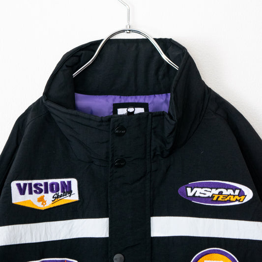 VISION STREET WEAR ナイロンモータージャケット BLACK