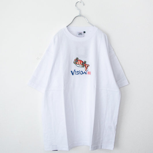 VISION STREET WEAR 寿司 スケートボード 半袖 Tシャツ WHITE Bエビ