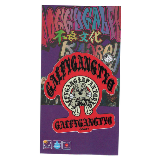 GALFY ミニステッカー 赤 ガルフィー ファッション ストリート 犬 ヤンキー 不良 ブランド GAL036