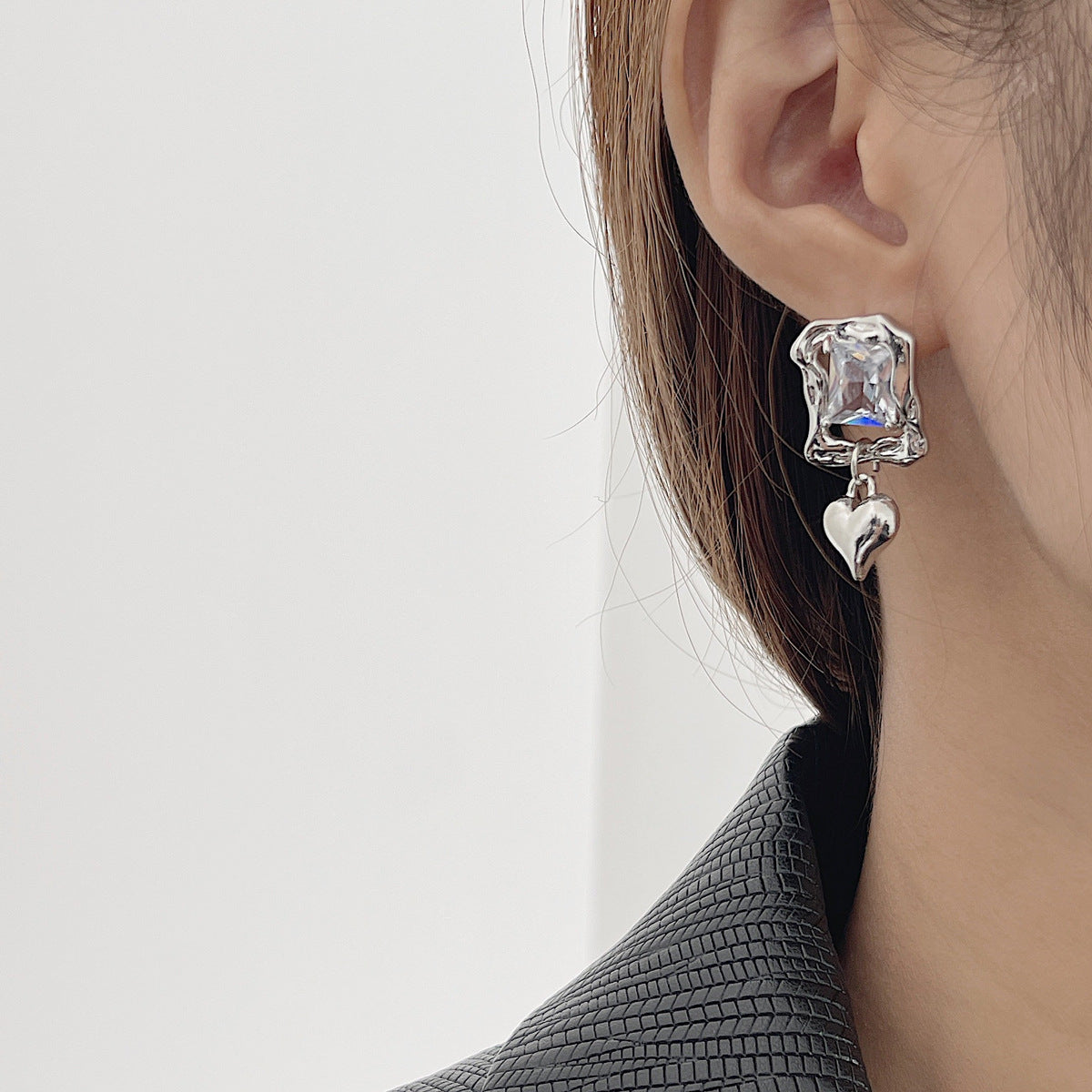 アシンメトリーピアス SILVER