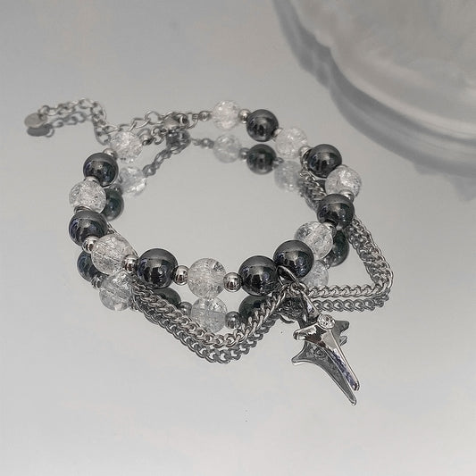Beaded Chain Bracelet SILVER
