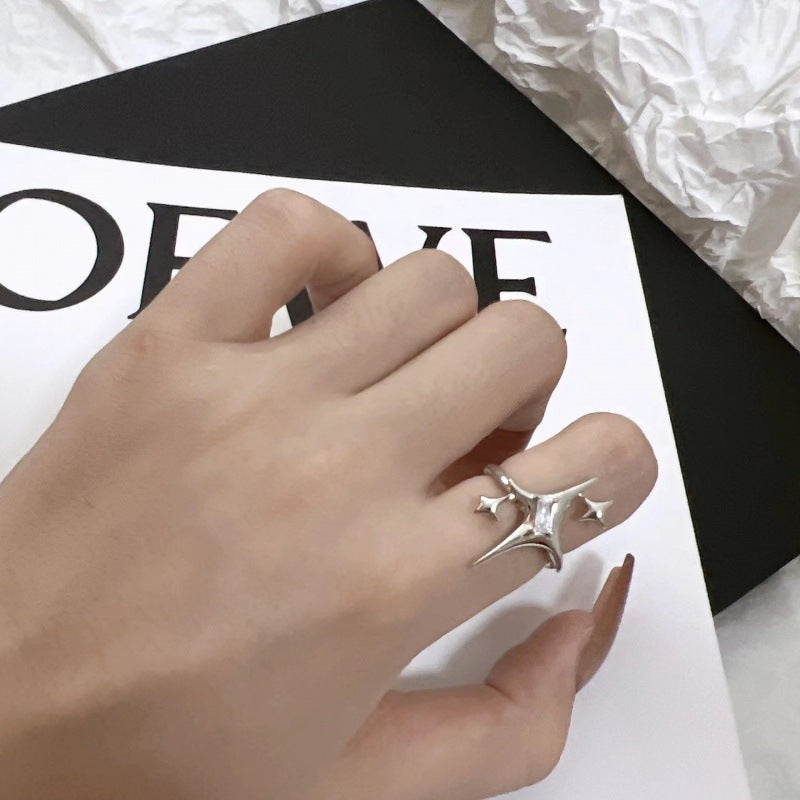 SPARKLE rhinestone ring, SILVER