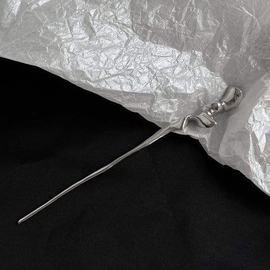 Metallic 18cm Hairpin BLACK SILVER