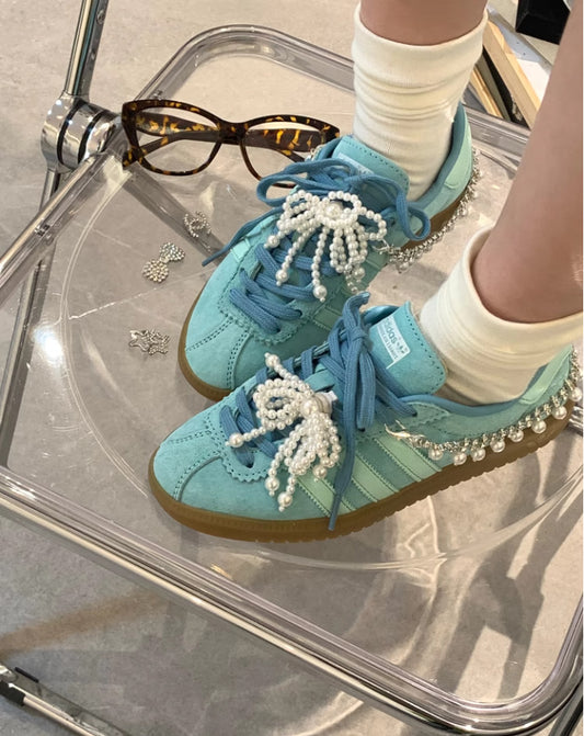 パールビーズ シューズアクセサリー 靴紐 クリップ