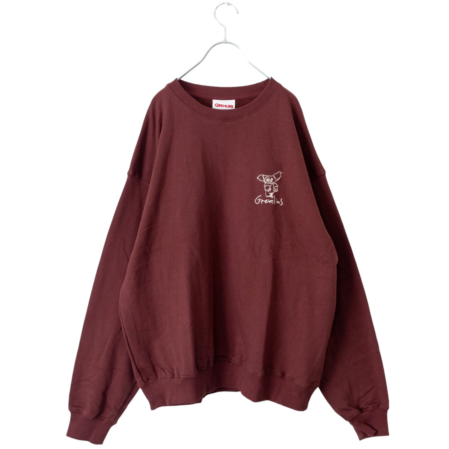 GREMLINS Gizmo Doodle Embroidered Sweatshirt WINE RED