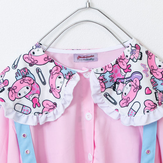 ACDC RAG x Sanrio My Melody Harness Long Sleeve Blouse PINK