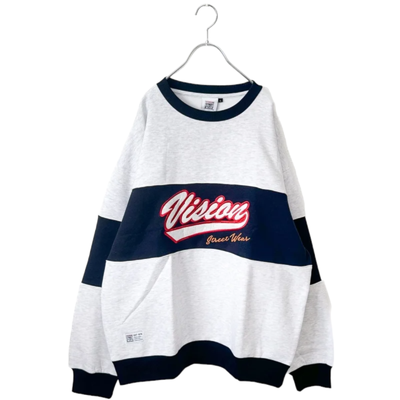 VISION STREET WEAR 裏起毛ホッケートレーナー GRAY グレー