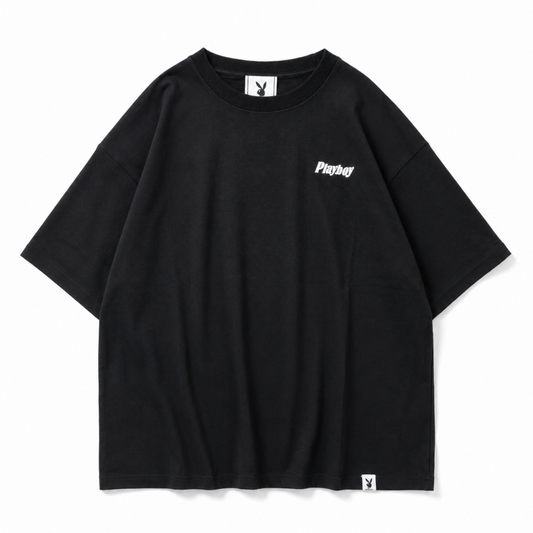 SEQUENZ meets PLAYBOY PB SPRAY×BUNNY EMB 半袖Tシャツ BLACK