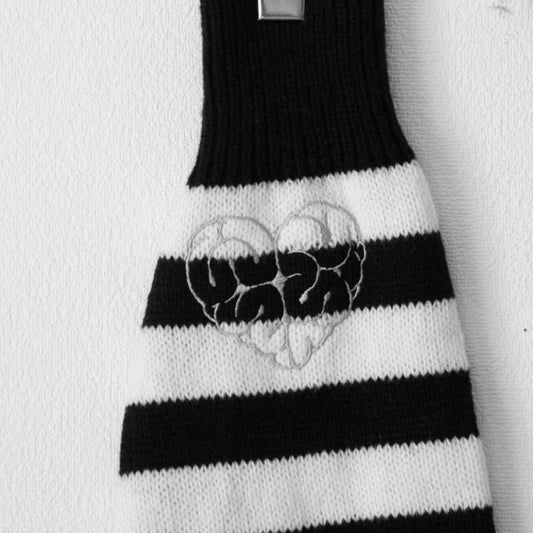 ACDC RAG ICHGO CHA~N 脳みそハート レッグウォーマー BLACK WHITE